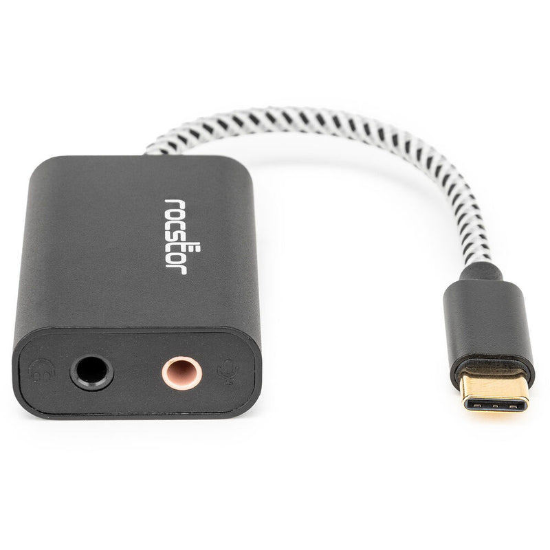 Rocstor USB-C to Dual 3.5mm Audio Adapter