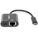 Rocstor USB-C to to Gigabit Ethernet Adapter with 100W USB-C Power Delivery (White)