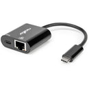 Rocstor USB-C to to Gigabit Ethernet Adapter with 100W USB-C Power Delivery (White)