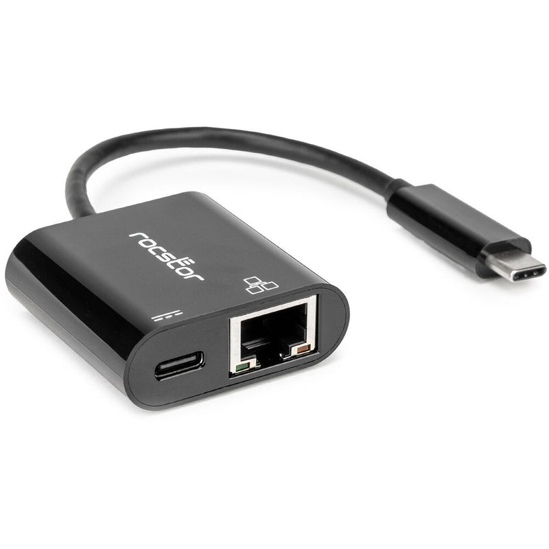 Rocstor USB-C to to Gigabit Ethernet Adapter with 100W USB-C Power Delivery (White)