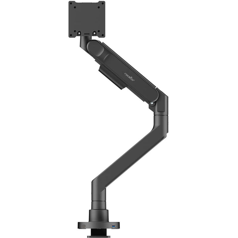 Rocstor ErgoReach ED7 Single Ergonomic Heavy-Duty Monitor Arm with USB-A & USB-C Ports