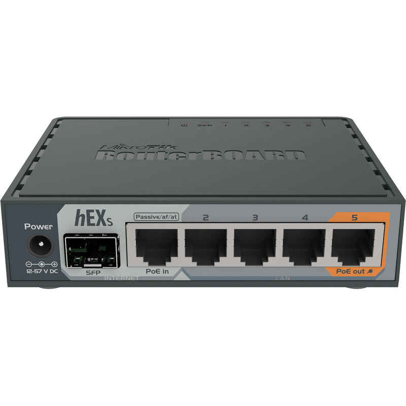 MikroTik hEX S 5-Port Gigabit Passive PoE Compliant Managed Network Switch