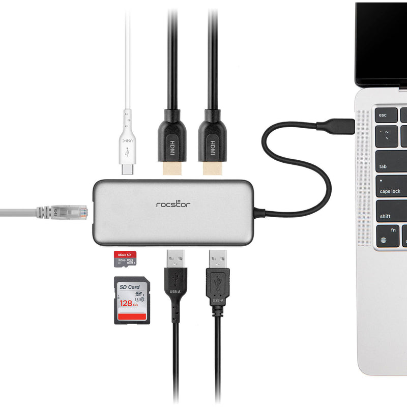 Rocstor 8-in-1 USB-C 3.2 Gen 2 Hub