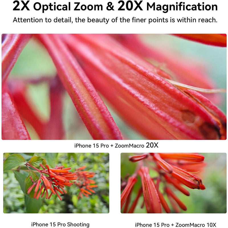 Apexel 10-20x Macro Phone Lens with Universal Lens Clip