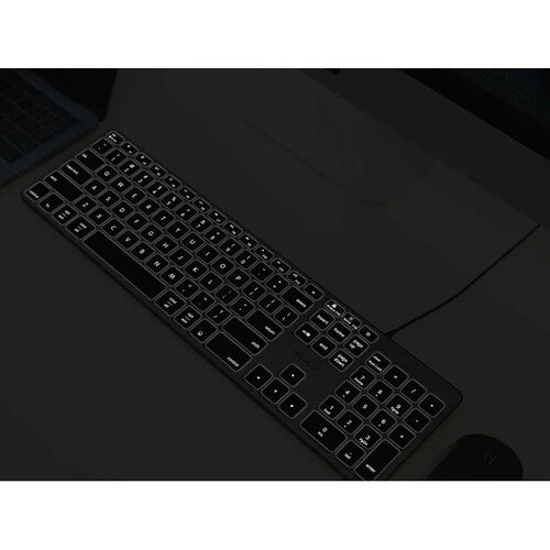 Macally Dual Connection Backlit Keyboard with Built-In USB Hub for Mac