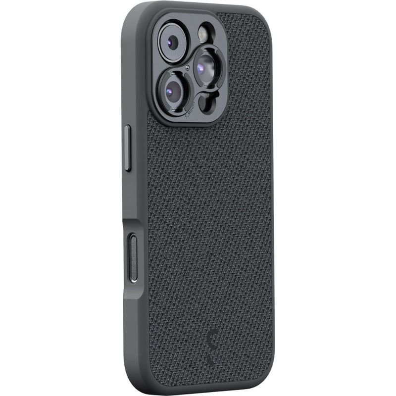 ShiftCam Camera Case for iPhone 16 Pro (Black Gray Fabric)