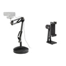 Xuma Two-Section Multipurpose Desktop Spring Arm with Oben ASPTA-20 Smartphone Tripod Adapter Kit