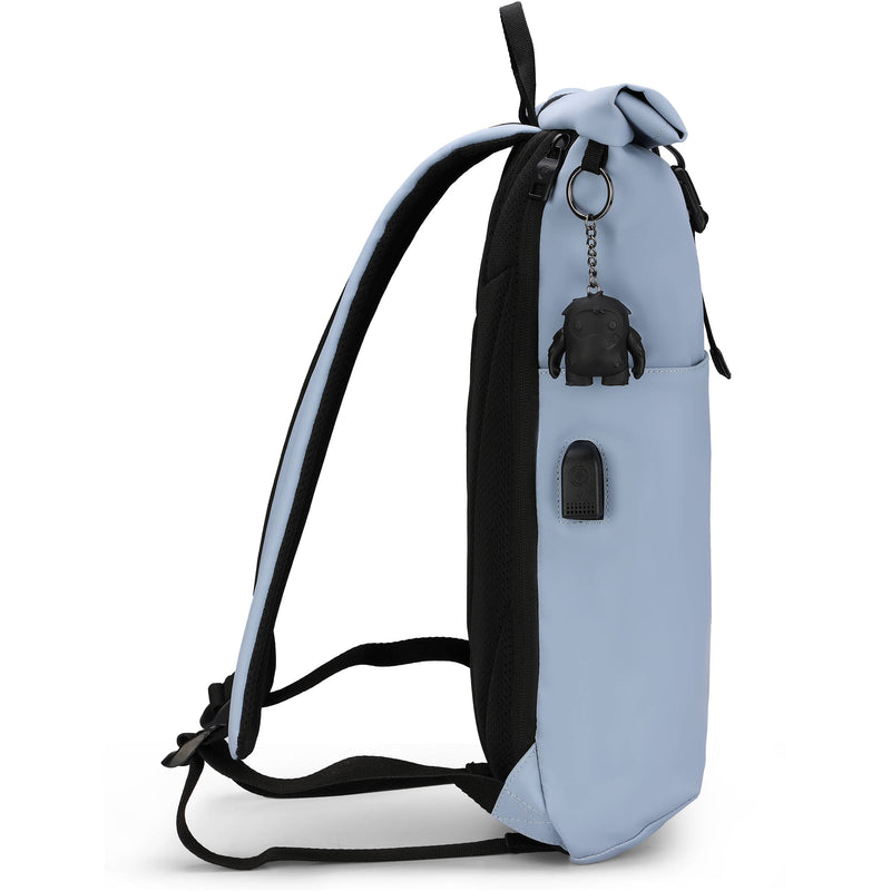 Swissdigital LAMONE Rolltop Backpack (Light Blue, 13L)