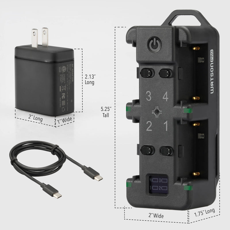 Watson 4-Bay NP-F Battery Charger