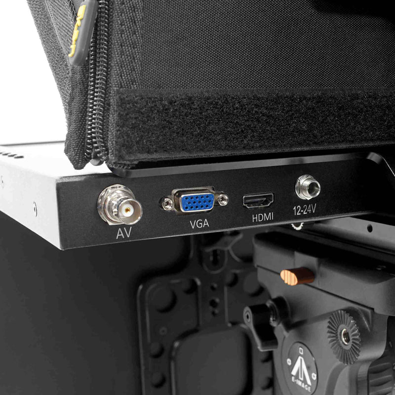 ikan PT4500 15" Teleprompter, Tripod & Dolly Turnkey with SDI Widescreen Talent Monitor & Hard Travel Case
