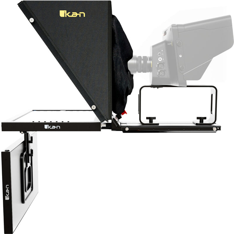 ikan PT4500 15" Teleprompter, Tripod & Dolly Turnkey with SDI Widescreen Talent Monitor & Hard Travel Case