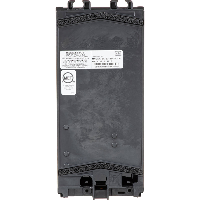 2N IP Verso 2.0 Main Unit Intercom (Black)