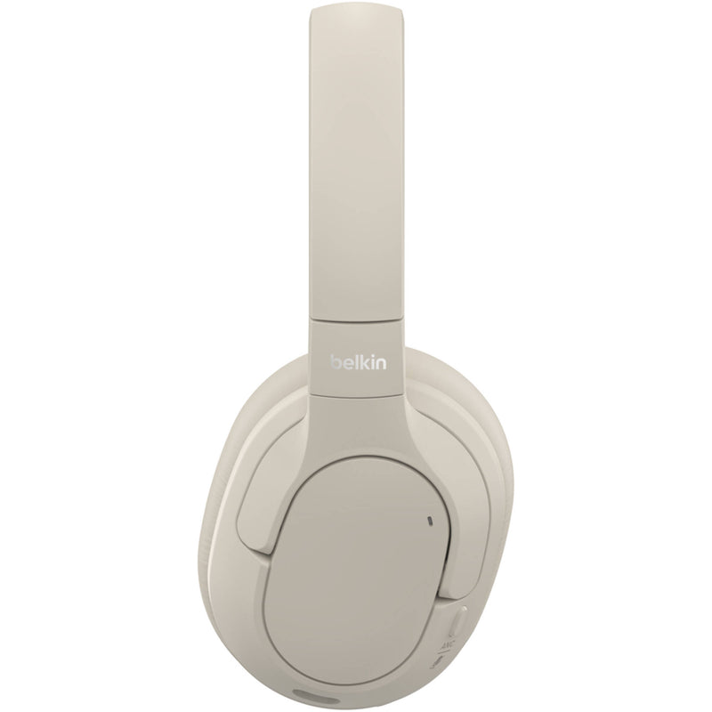 Belkin SoundForm Isolate Wireless Noise-Canceling Over-Ear Headphones (Sand)