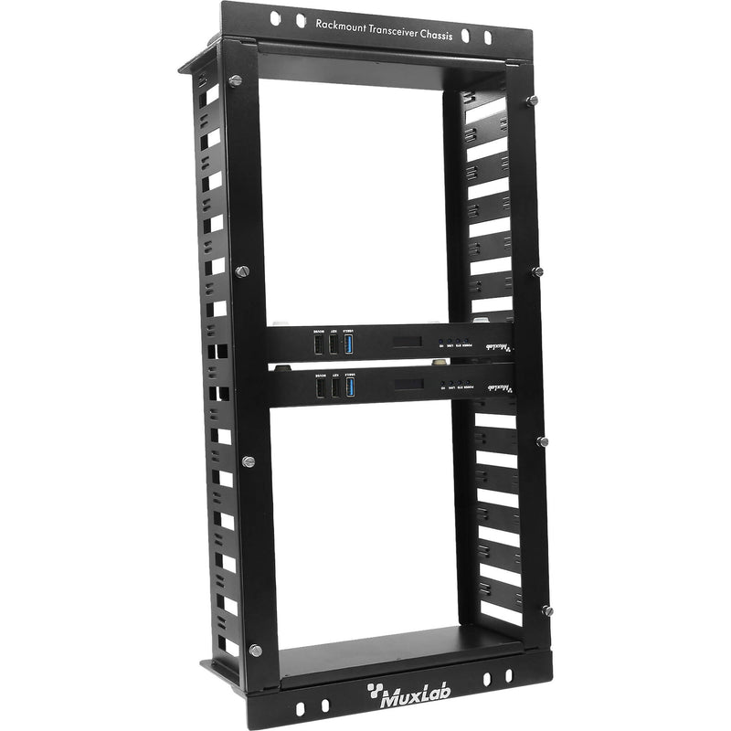 MuxLab 14-Port Rackmount Transceiver Chassis 5.5U