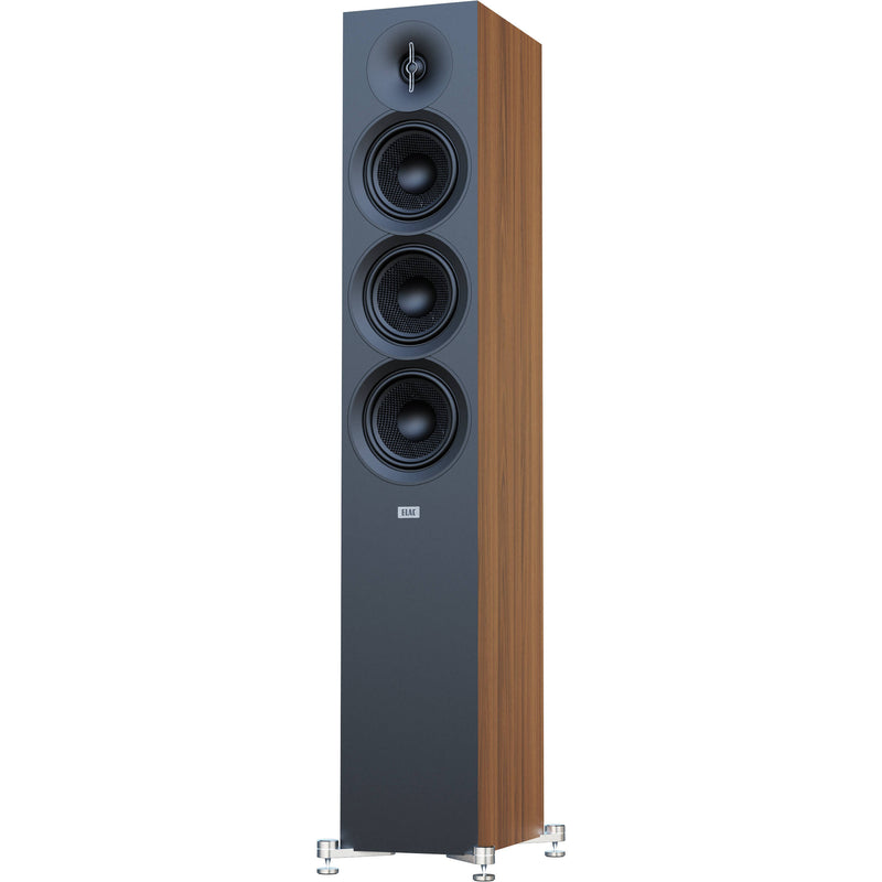 ELAC Debut 3.0 DF53 Floorstanding 3-Way Speaker (Walnut, Single)