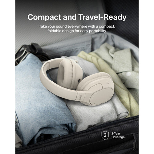 Belkin SoundForm Surround Wireless Over-Ear Headphones (Sand)