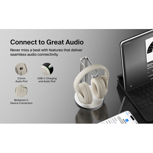 Belkin SoundForm Surround Wireless Over-Ear Headphones (Sand)