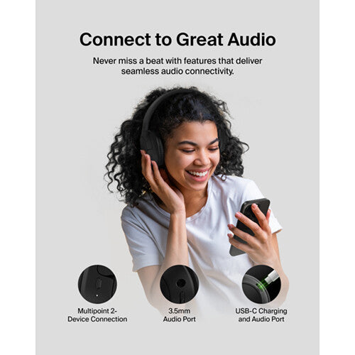 Belkin SoundForm Surround Wireless Over-Ear Headphones (Black)