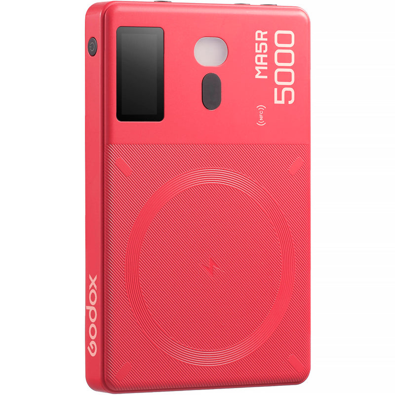Godox MA5R RGB LED Light and Power Bank (Red)