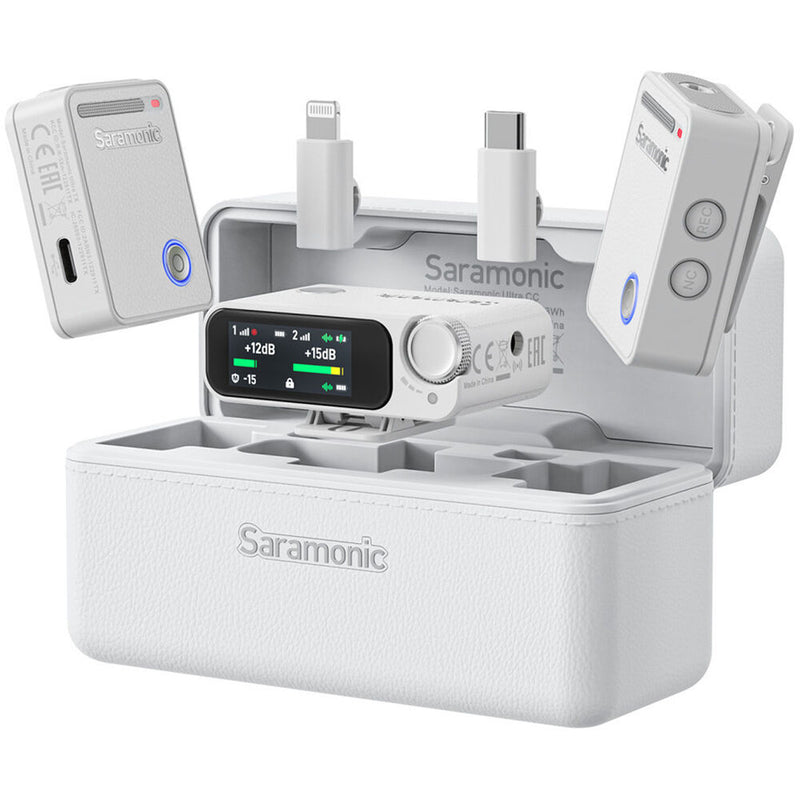 Saramonic Ultra 2-Person Digital Wireless Omnidirectional Microphone System for Cameras and Mobile Devices (White)
