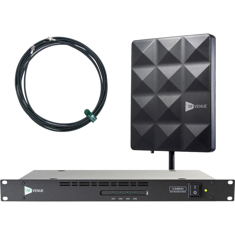 RF Venue 4-Channel IEM Pack with COMBINE4 and CP Stage Antenna