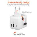 HyperGear 4-in-1 Worldwide Travel Adapter (White)
