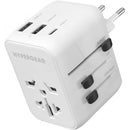 HyperGear 4-in-1 Worldwide Travel Adapter (White)