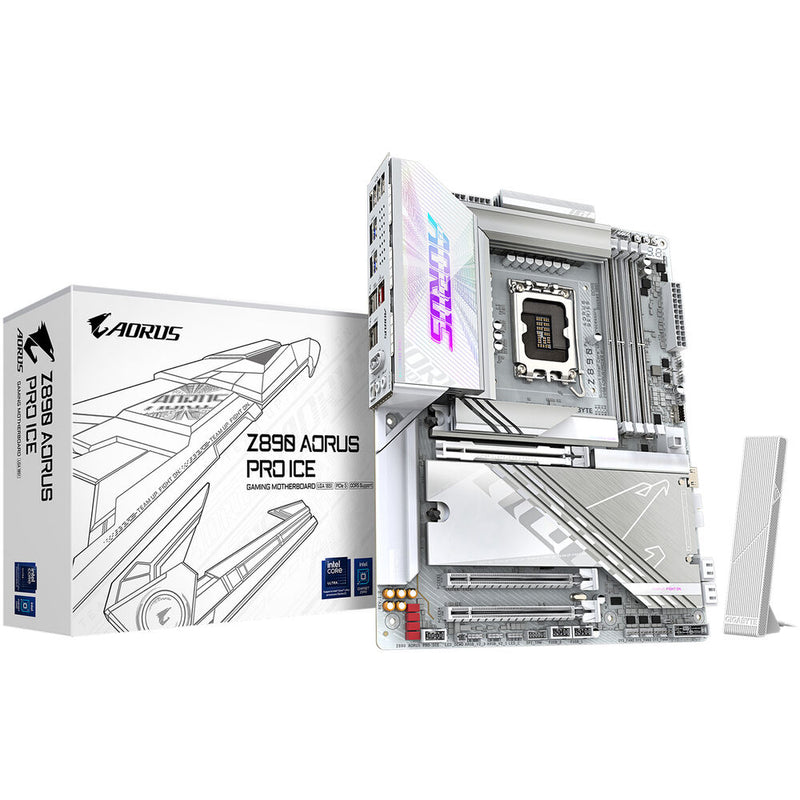 Gigabyte Z890 AORUS PRO ICE LGA 1851 ATX Motherboard (Snow White)