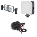 SmallRig All-in-One Video Kit Basic with P96 LED Video Light and S20 On-Camera Shotgun/Lavalier Mic