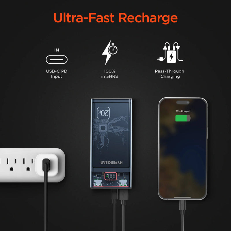 HyperGear ClearCharge XL Power Bank (20,000mAh)