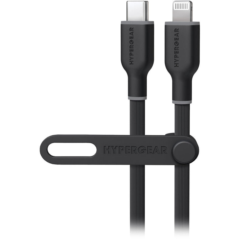 HyperGear Flexi Pro USB-C to Lightning Cable (10', Black)