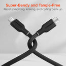 HyperGear Flexi Pro USB-C to Lightning Cable (10', Black)