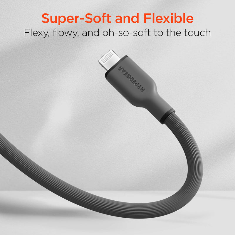 HyperGear Flexi Pro USB-C to Lightning Cable (10', Gray)