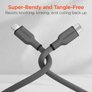 HyperGear Flexi Pro USB-C to Lightning Cable (10', Gray)
