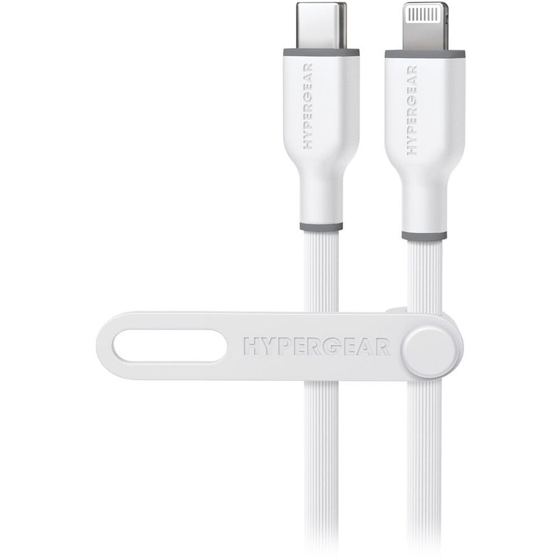 HyperGear Flexi Pro USB-C to Lightning Cable (10', White)