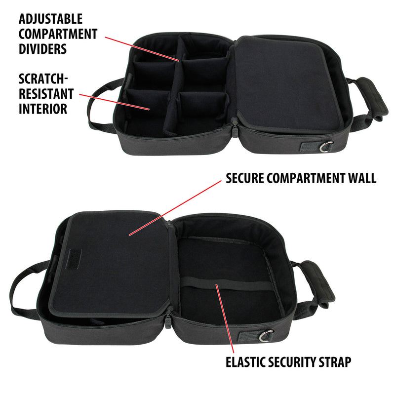 USA GEAR Nintendo Switch and Accessory Case with Shoulder Strap (Black)