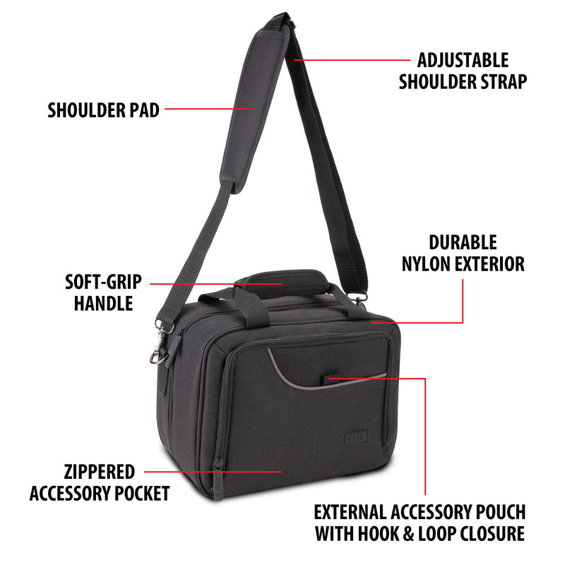 USA GEAR Nintendo Switch and Accessory Case with Shoulder Strap (Black)