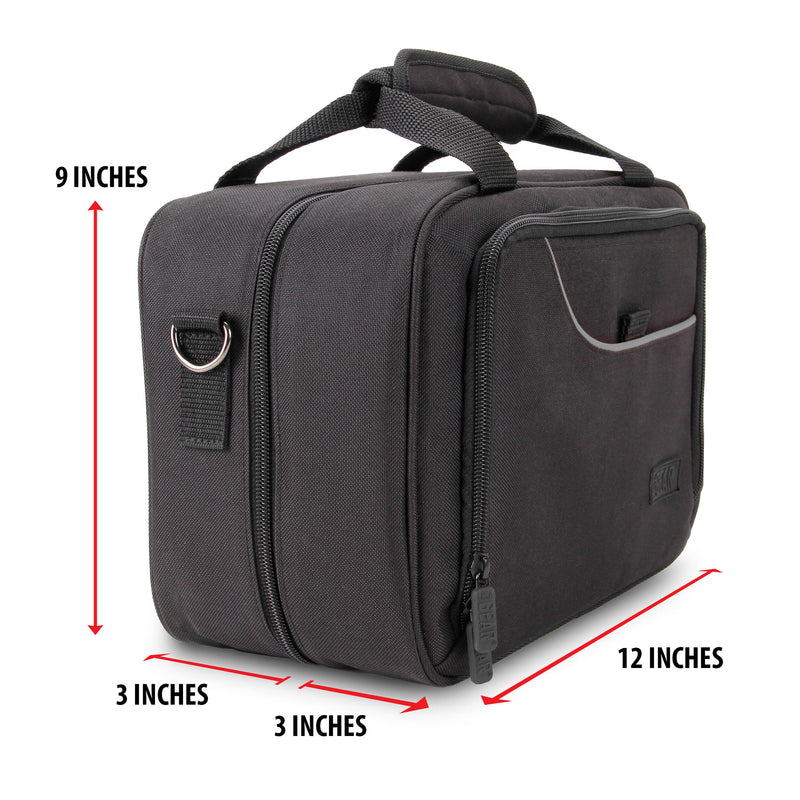 USA GEAR Nintendo Switch and Accessory Case with Shoulder Strap (Black)
