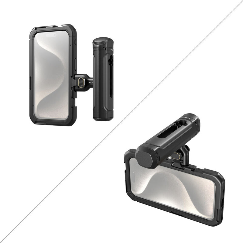 SmallRig Mobile Video Cage Kit with Single Handle for iPhone 15 Pro