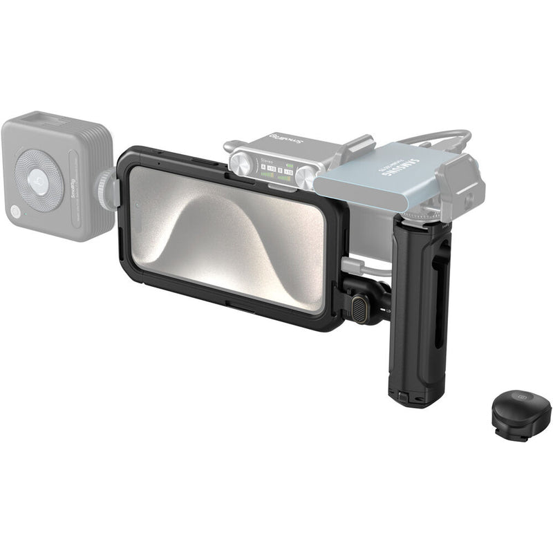 SmallRig Mobile Video Cage Kit with Single Handle for iPhone 15 Pro