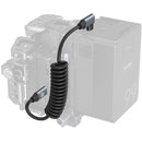 SmallRig USB-C Straight-to-Right Angled Coiled Data Cable (13.8")