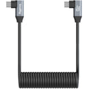 SmallRig USB-C Right Angled-to-Right Angled Coiled Data Cable (13.8")