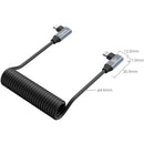 SmallRig USB-C Right Angled-to-Right Angled Coiled Data Cable (13.8")