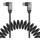 SmallRig USB-C Right Angled-to-Right Angled Coiled Data Cable (13.8")