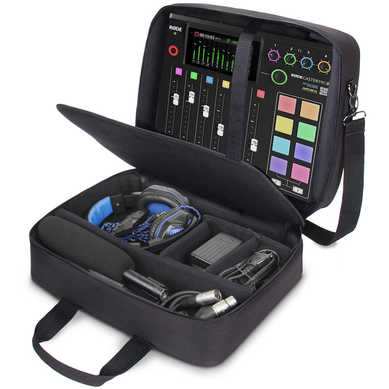 USA GEAR S13 RODECaster Pro Audio Mixer Case