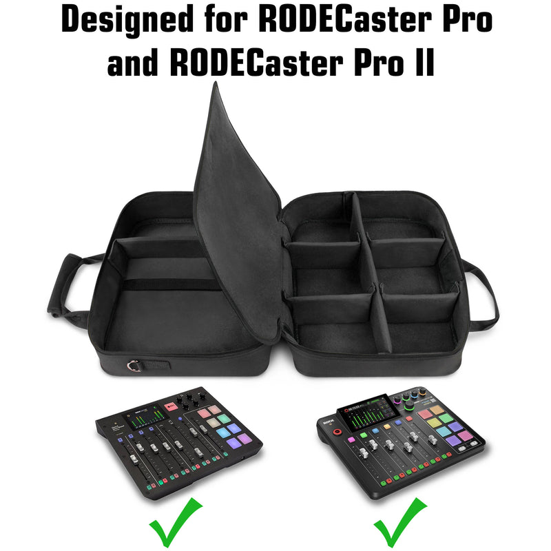 USA GEAR S13 RODECaster Pro Audio Mixer Case