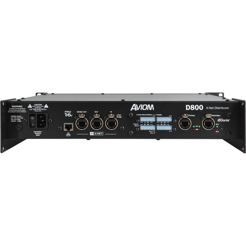 Aviom D800-Dante v.2 A-Net Distributor with A-Net Bridge Input