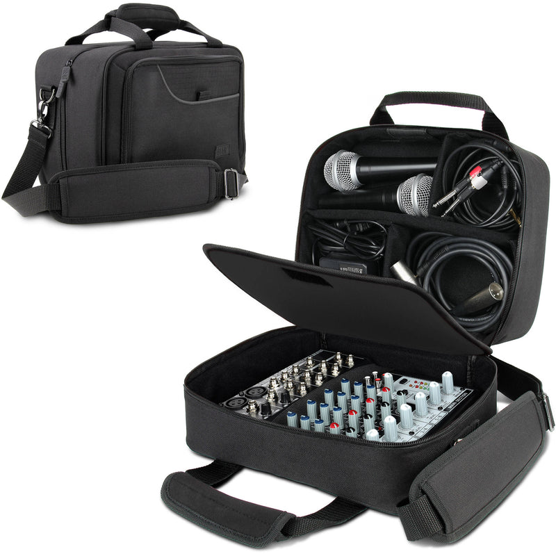 USA GEAR Compact Audio DJ Mixer Case (Black)