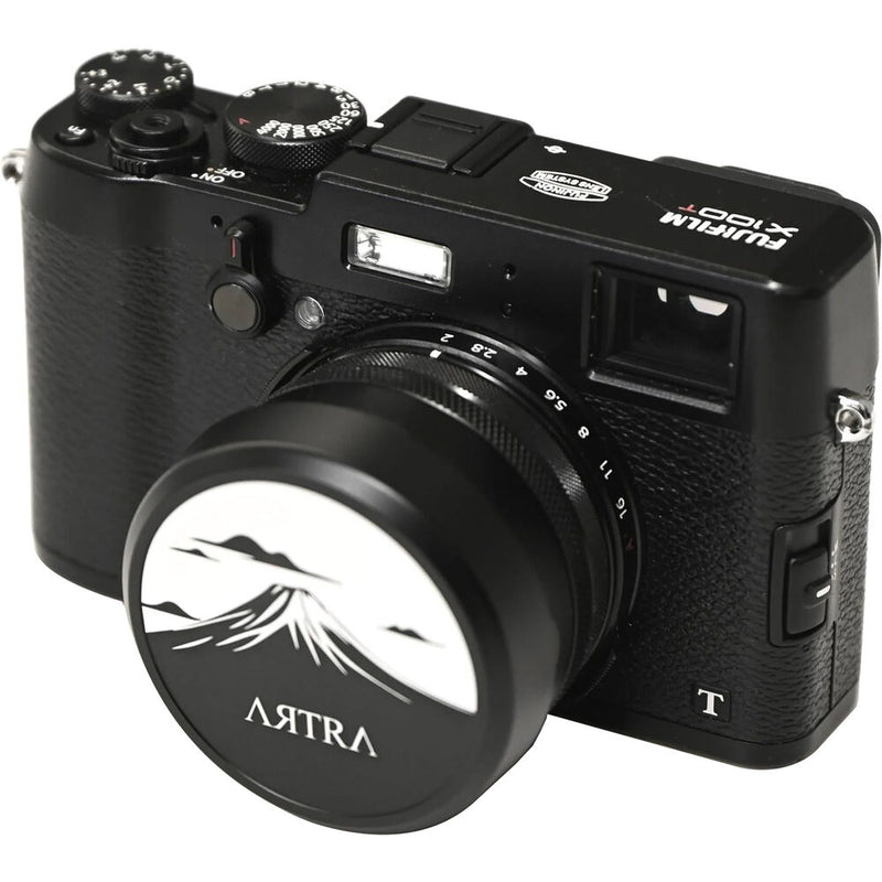 Artra Lab Lens Hood and Adapter Ring Set with Cap for FUJIFILM X100V and X100VI (Black)