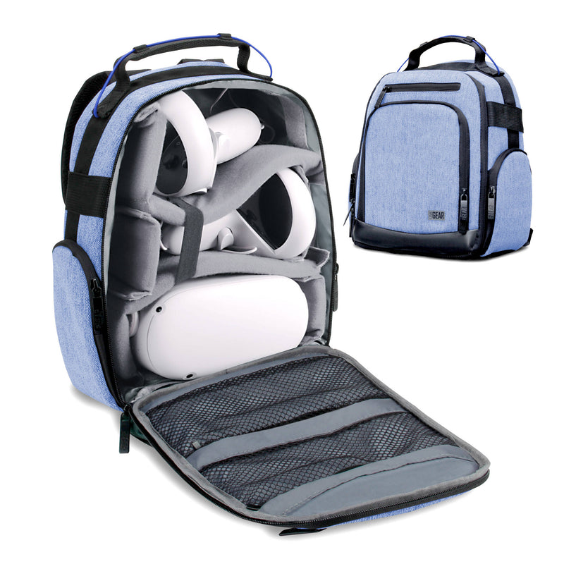 USA GEAR UBK Oculus VR Headset Backpack (Blue)